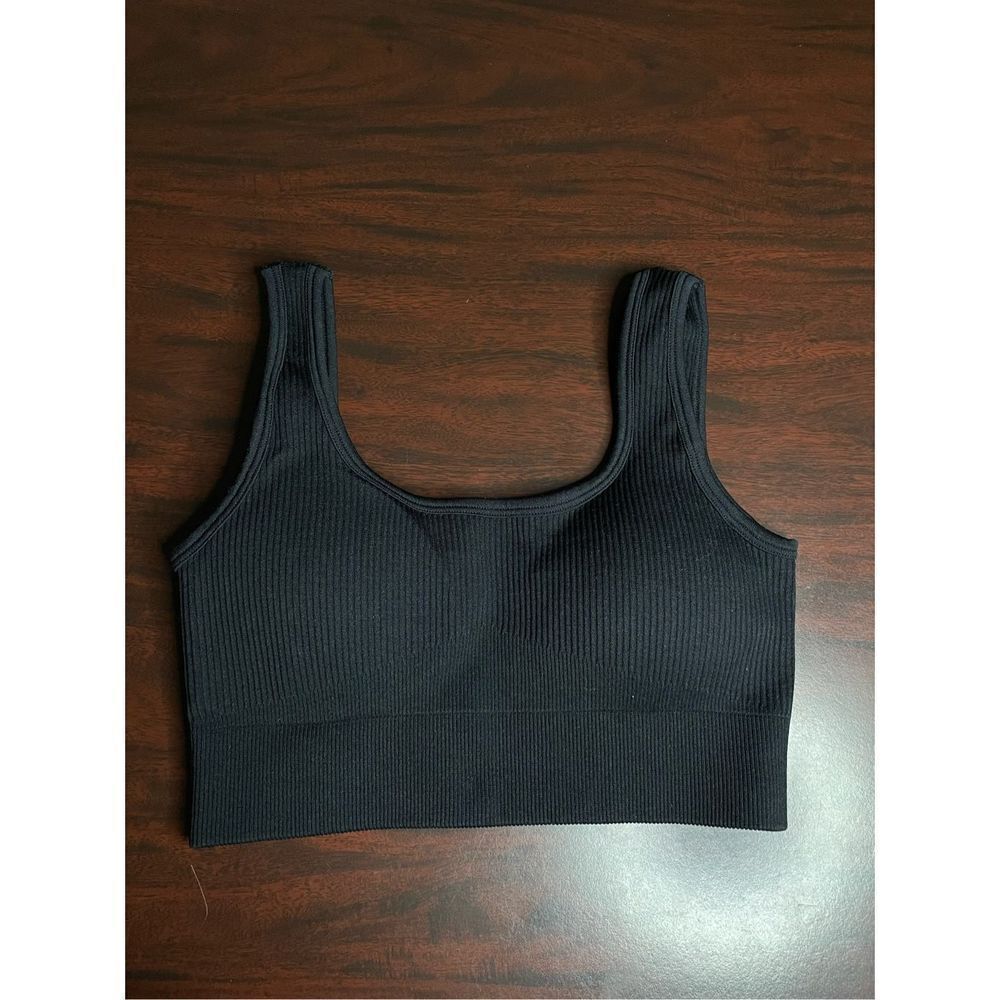 Bucked Up Ribbed Black Sports Bra